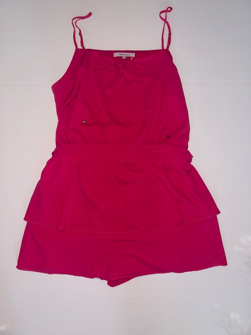 Pink Zebra Boutique Bright Pink Women’s Ruffle Romper